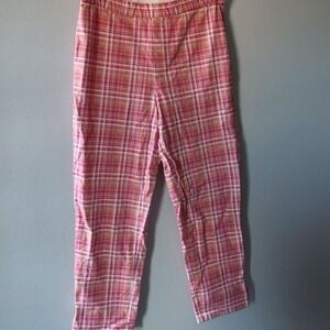 Pink And White Plaid Cotton Capri Pants Womens‎ Multi Color